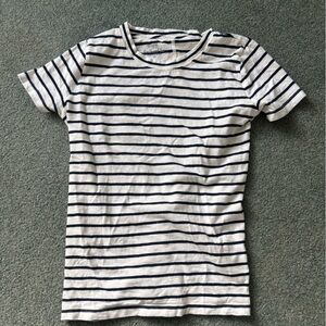Striped Navy and White Women's Top